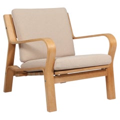 Hans J. Wegner, Lounge Chair, Model 671, Oak, Coda 2 and Cotton Rope