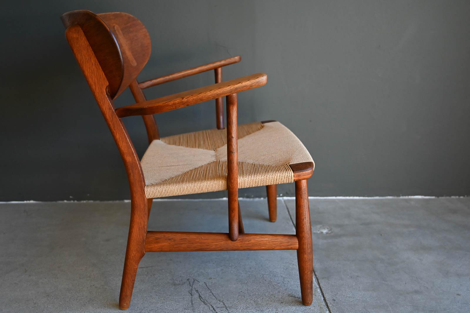 Mid-Century Modern Hans J. Wegner Lounge Chair, Model CH-22, ca. 1950