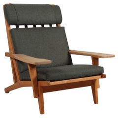 Vintage Hans J. Wegner Lounge Chair, Model GE-375