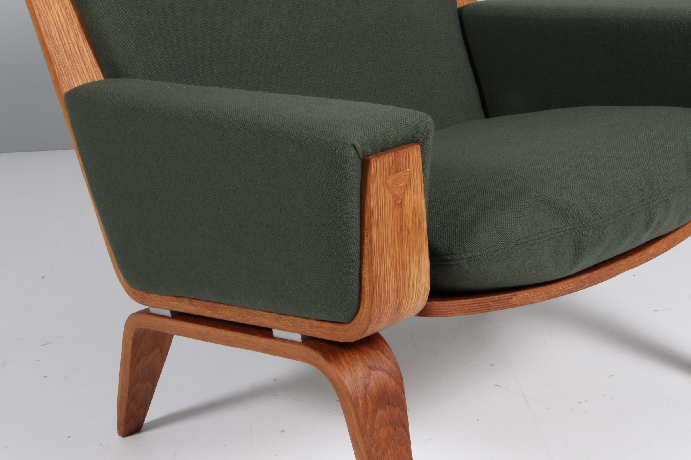 Mid-Century Modern Hans J. Wegner, Lounge Chair, Model GE501, Oak, Hallingdal