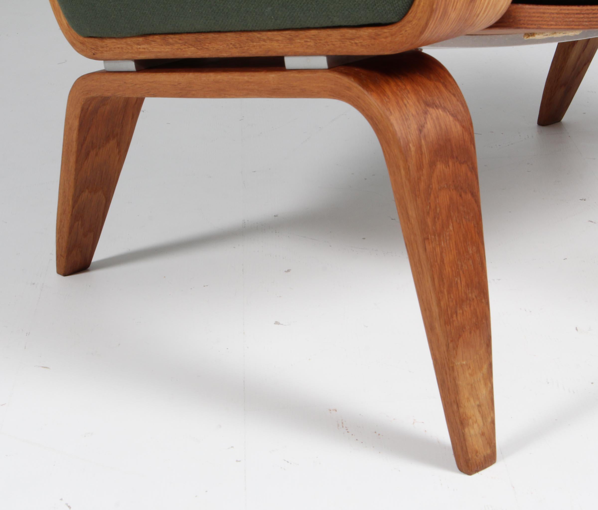 Danish Hans J. Wegner, Lounge Chair, Model GE501, Oak, Hallingdal