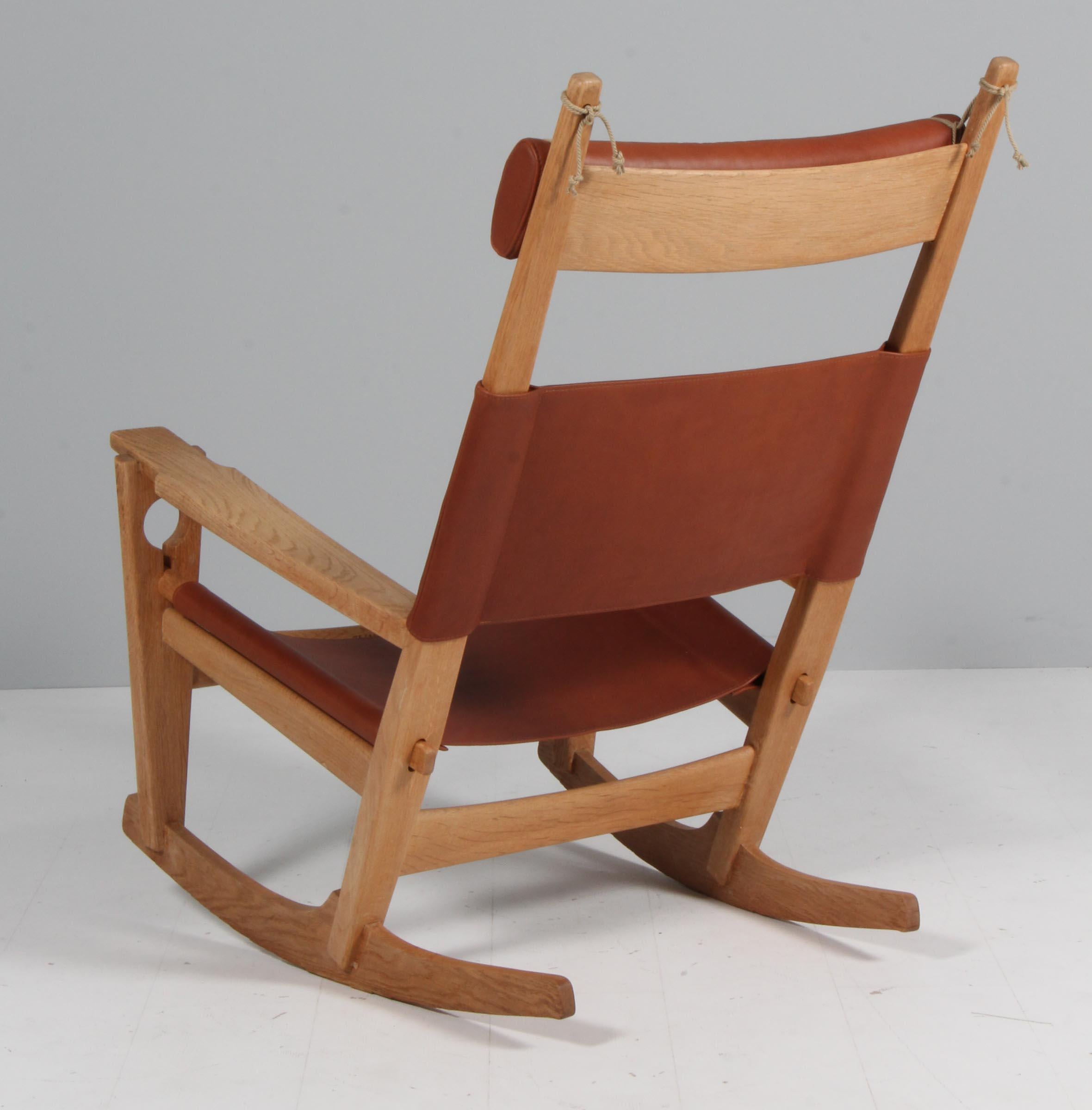 Late 20th Century Hans J. Wegner Lounge Chair / Rocking Chair For Sale