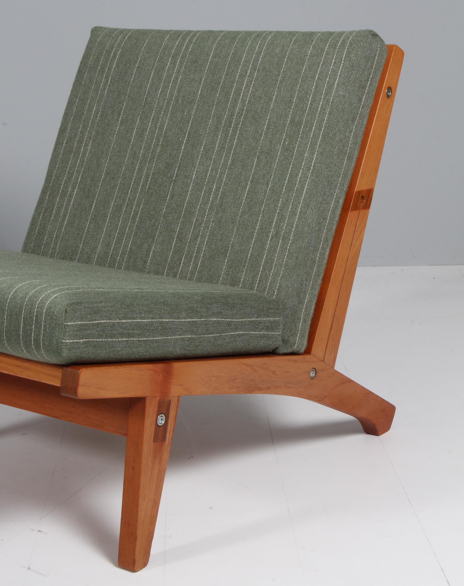 Scandinavian Modern Hans J. Wegner Lounge Chairs, Model GE-370, teak For Sale
