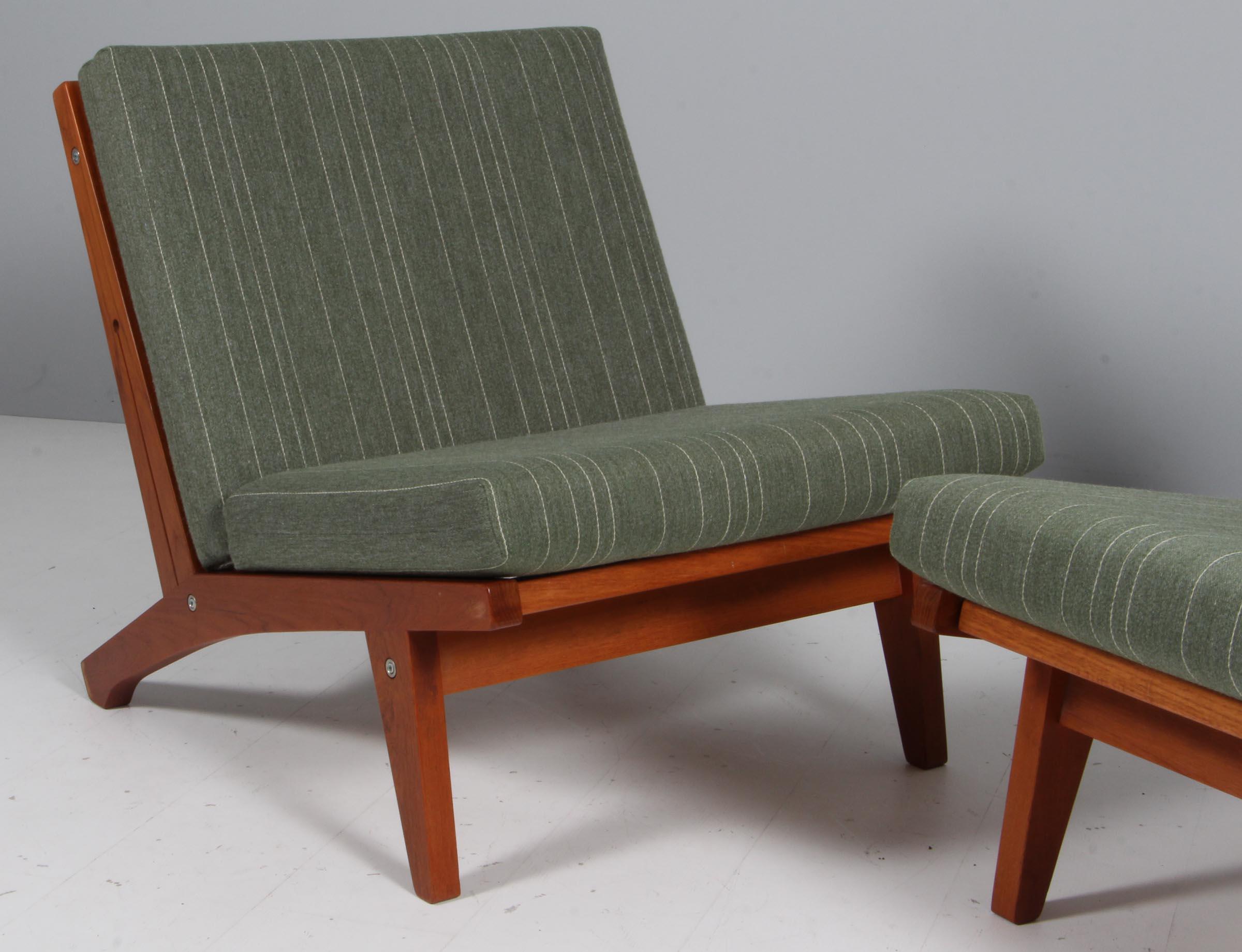 Hans J. Wegner Lounge Chairs, Model GE-370, teak In Good Condition For Sale In Esbjerg, DK