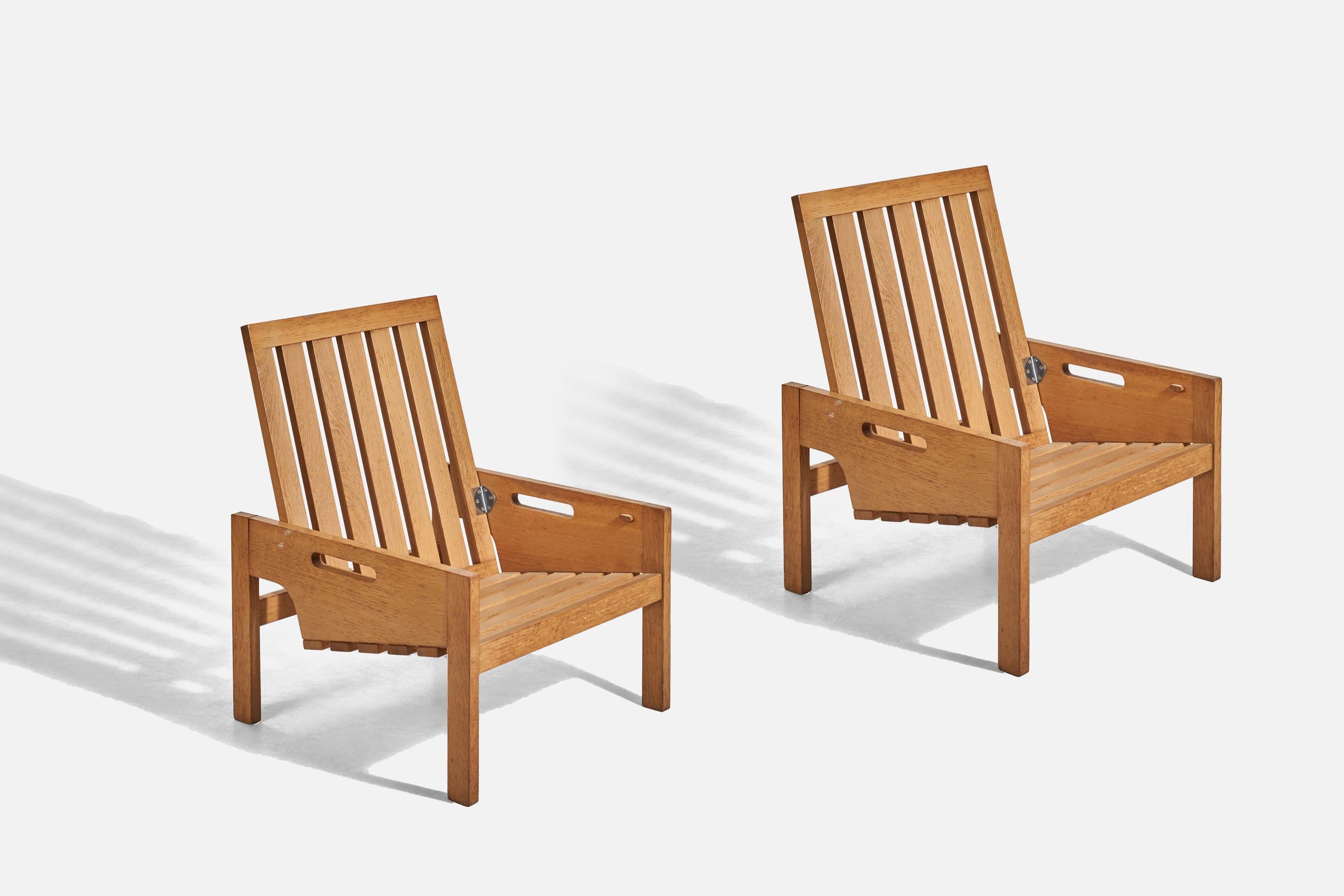 Hans J. Wegner, Lounge Chairs or Stools, Solid Oak, GETAMA, Denmark, 1960s For Sale 2