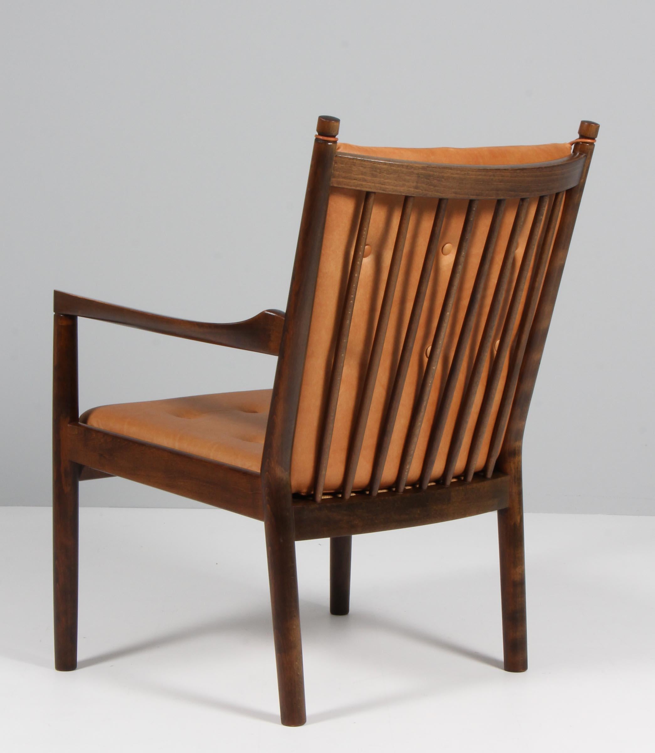 Leather Hans J. Wegner Lounge or Armchair