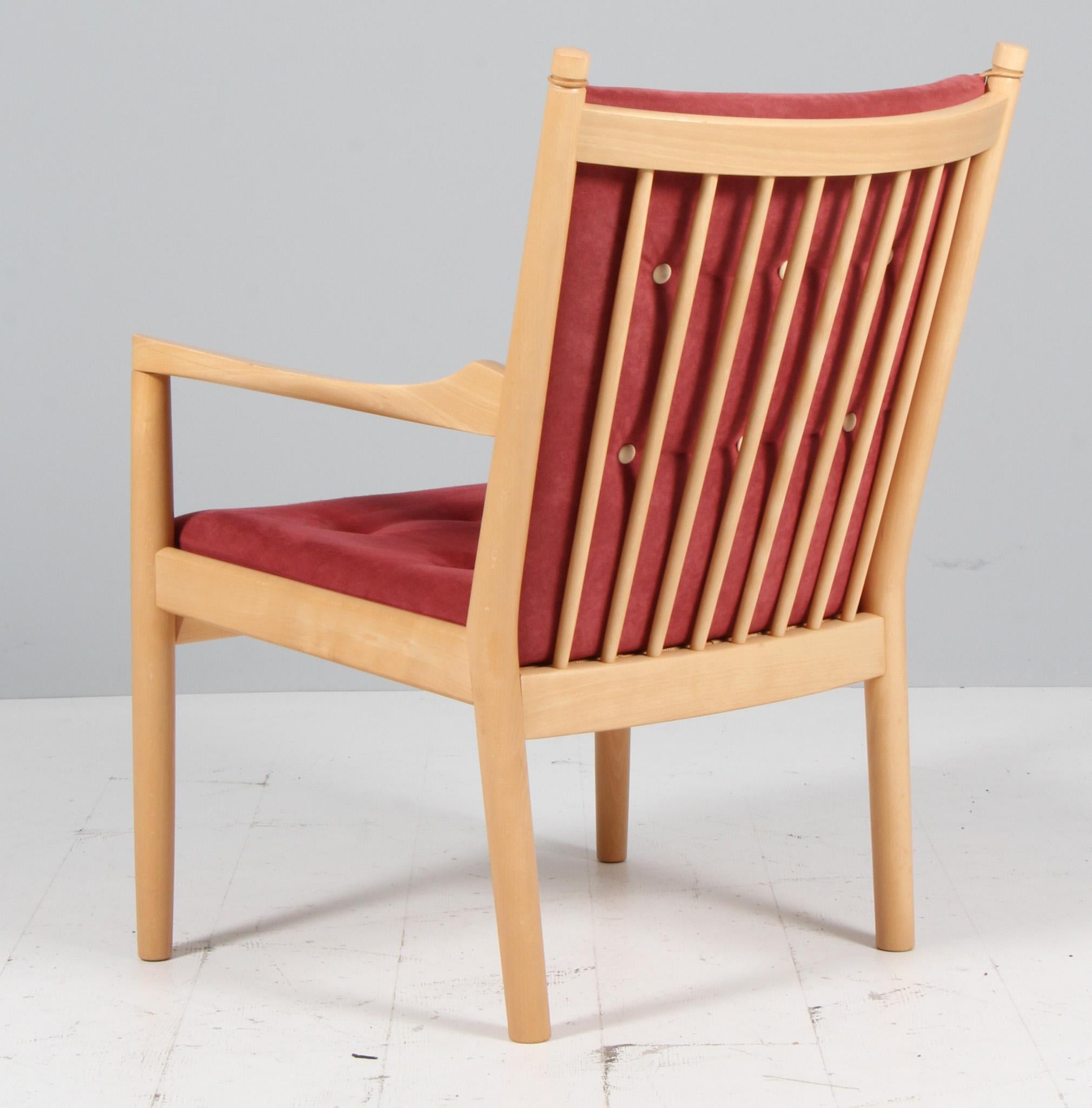 Beech Hans J. Wegner Lounge or Armchair For Sale