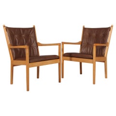 Hans J. Wegner Chaise longue ou fauteuil, cuir