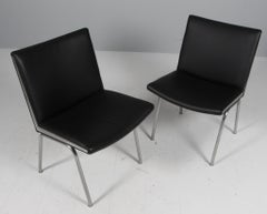 Hans J. Wegner Lufthavnsstole Model AP38, black leather
