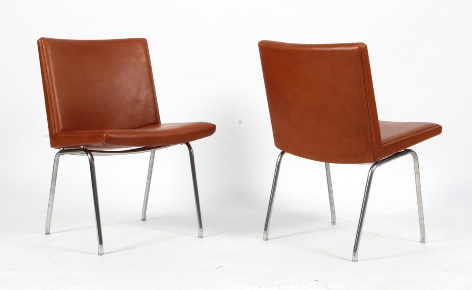 Hans J. Wegner Lufthavnsstole Model AP39, Cognac Aniline Leather (Dänisch)