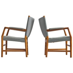 Hans J. Wegner Mahogany Armchairs for Aarhus City Hall