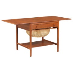 Hans J. Wegner Model AT-33 Teak Sewing Table for Andreas Tuck