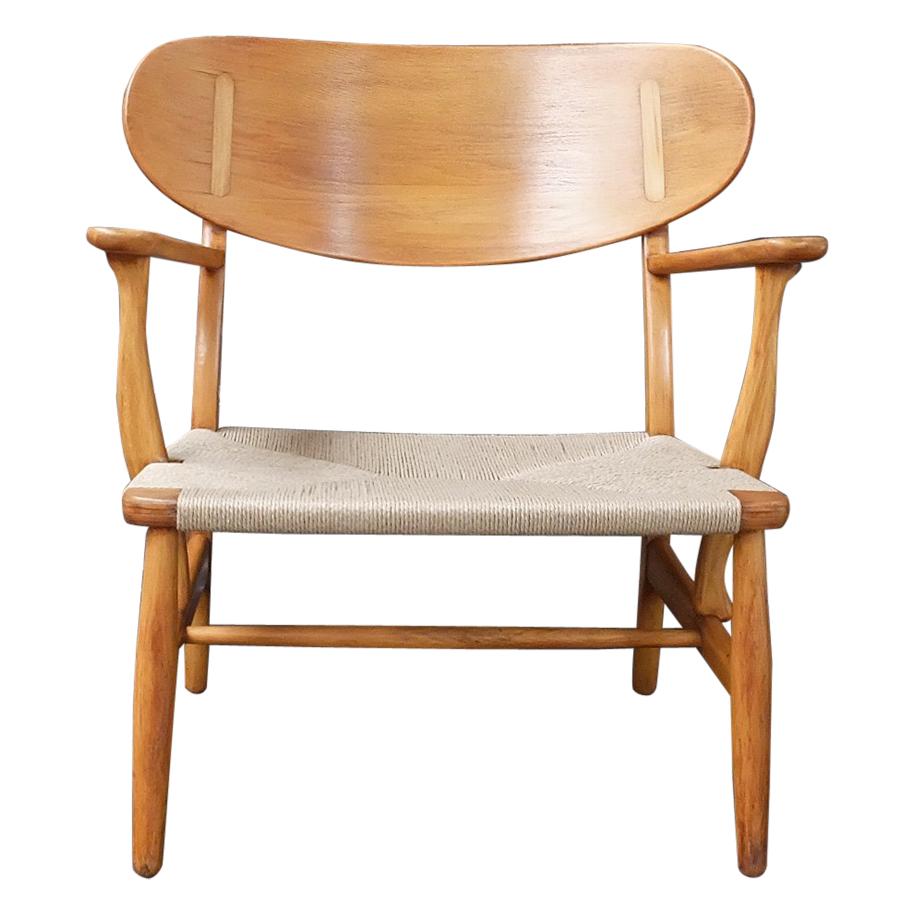 Hans J Wegner Model CH22 Armchair for Carl Hansen and Son 1950  For Sale