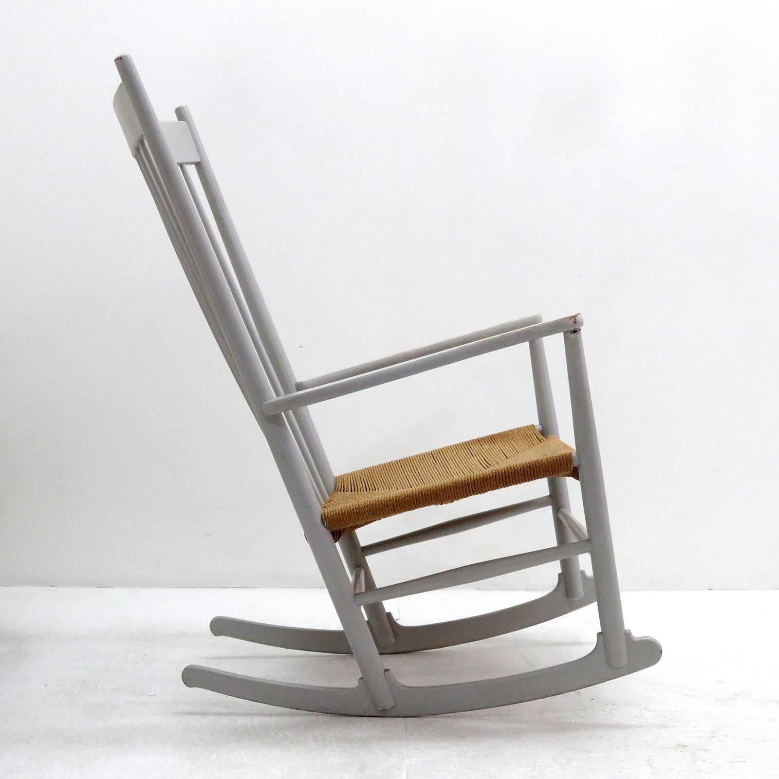 Danish Hans J. Wegner Model J16 Rocking Chair, 1961