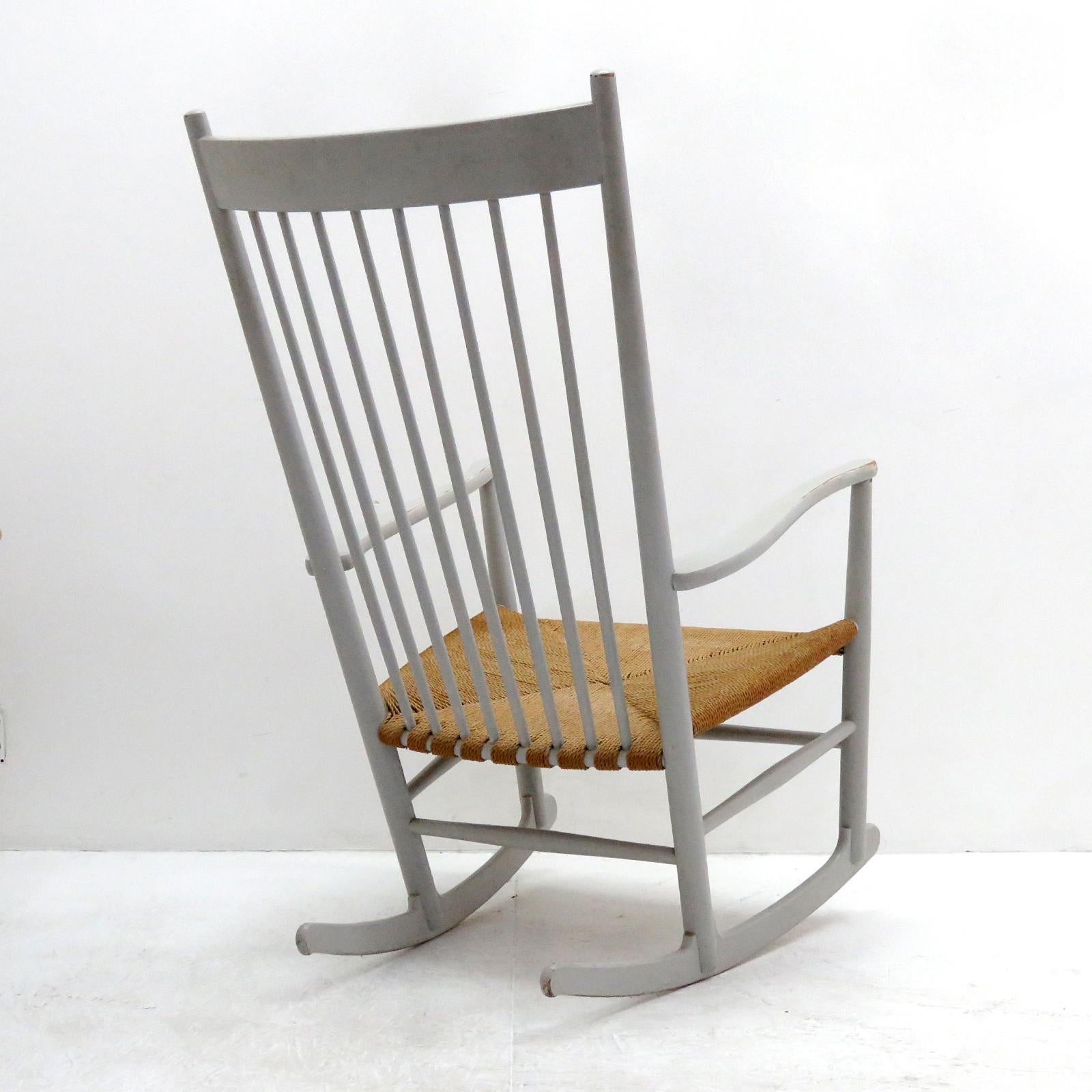 Danish Hans J. Wegner Model J16 Rocking Chair, 1961 For Sale