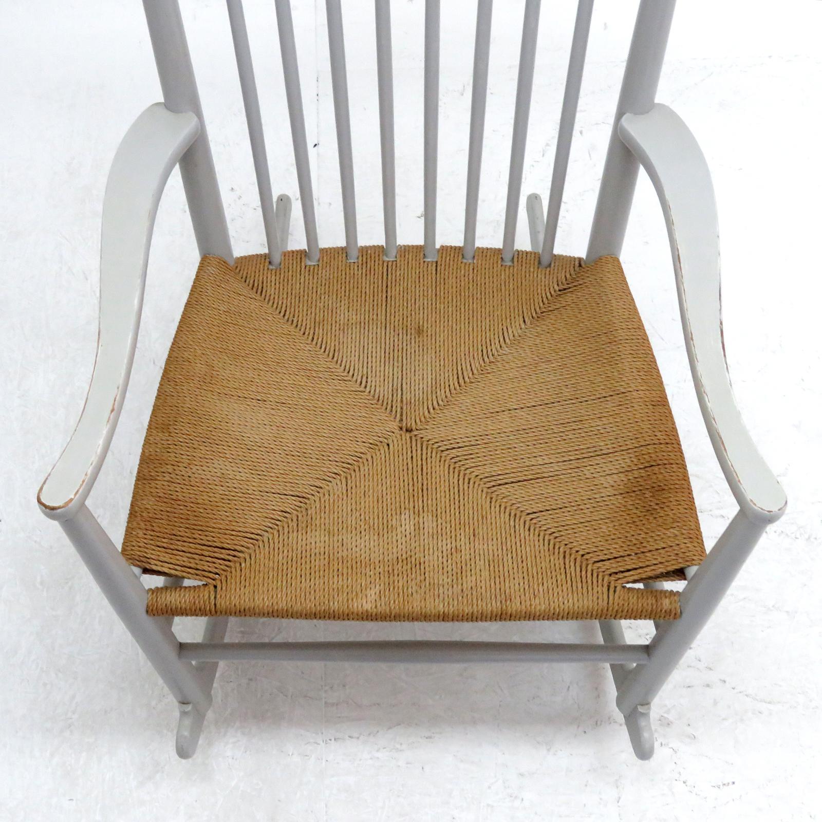 Beech Hans J. Wegner Model J16 Rocking Chair, 1961 For Sale