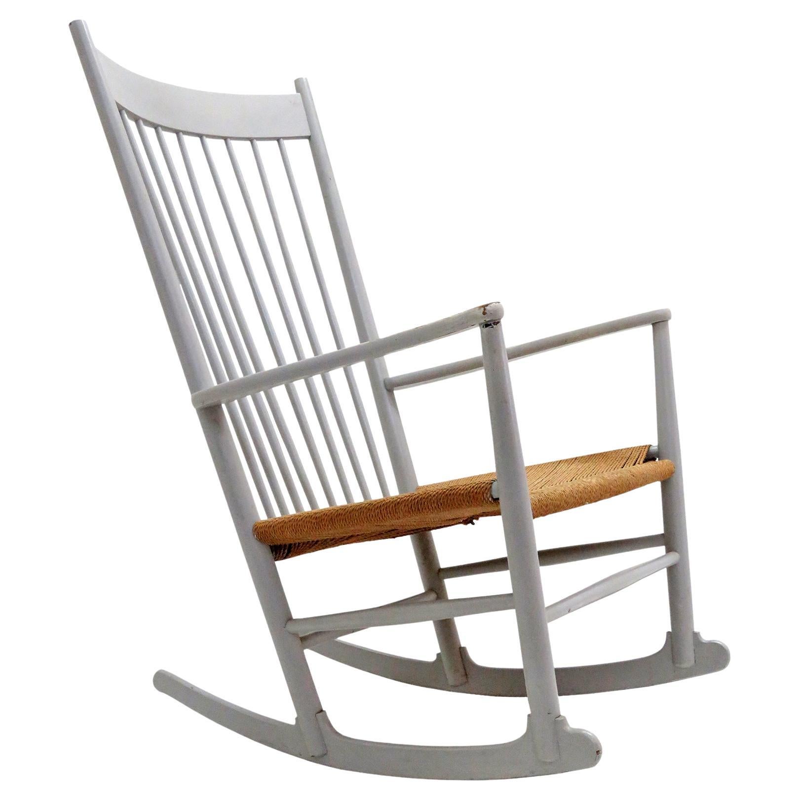 Hans J. Wegner Model J16 Rocking Chair, 1961 For Sale