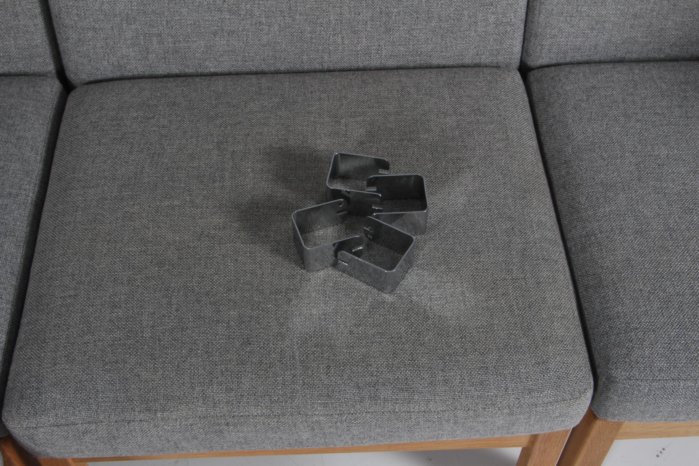 Hans J. Wegner Modul / Corner sofa, oak and Hallingdal 130 from Kvadrat For Sale 1