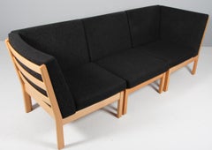 Hans J. Wegner Modul sofa, beech and Hallingdal 180 from Kvadrat