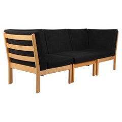 Hans J. Wegner Modul sofa, beech and Hallingdal 180 from Kvadrat