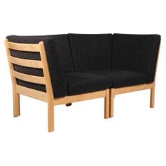 Hans J. Wegner Modul sofa, beech and Hallingdal 180 from Kvadrat
