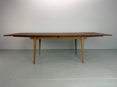 Hans J. Wegner Oak and Teak Extendable Dining Table AT-312 for A.Tuck, Denmark