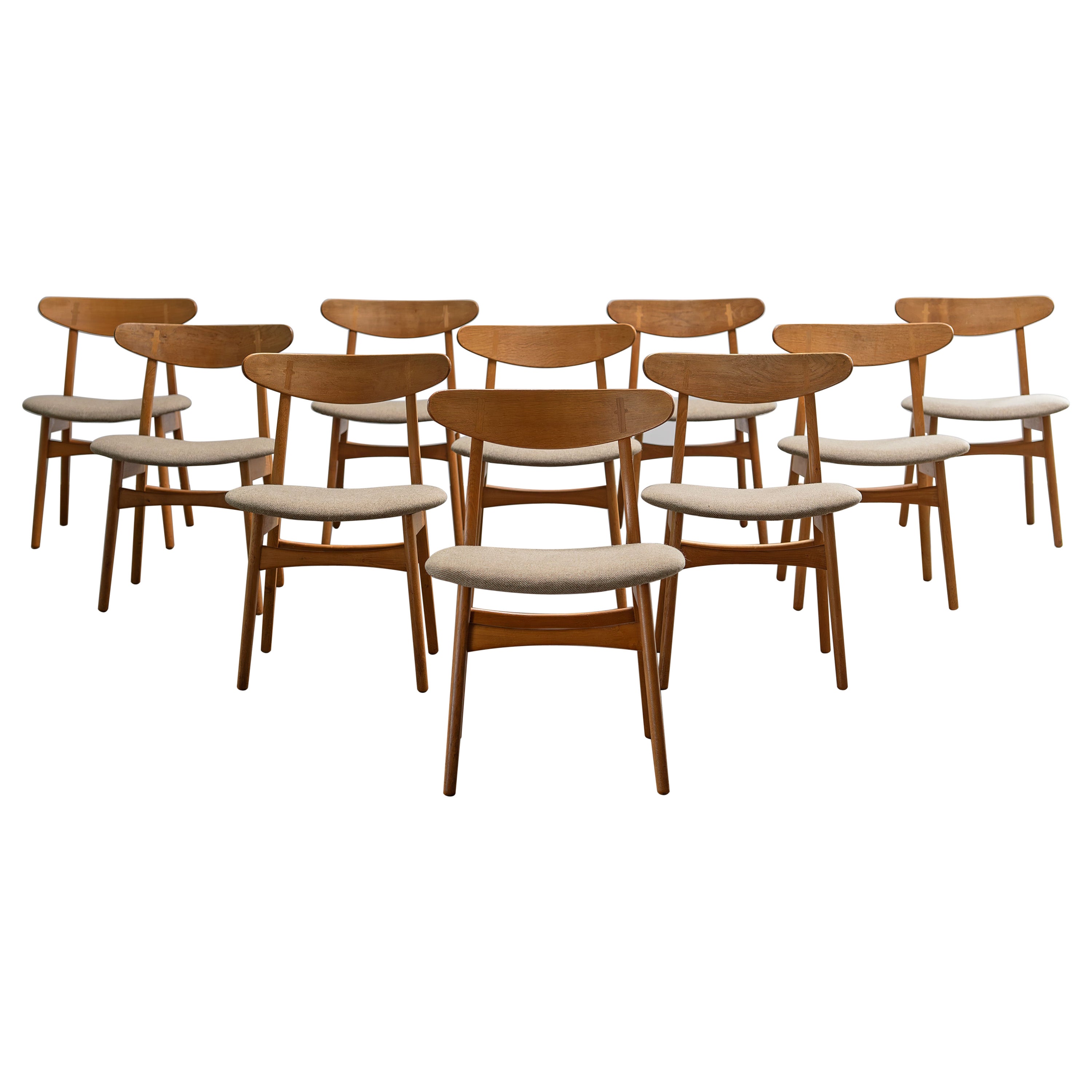 Hans J. Wegner Sillas de roble - CH30 para Carl Hansen & Son, Dinamarca, 1954