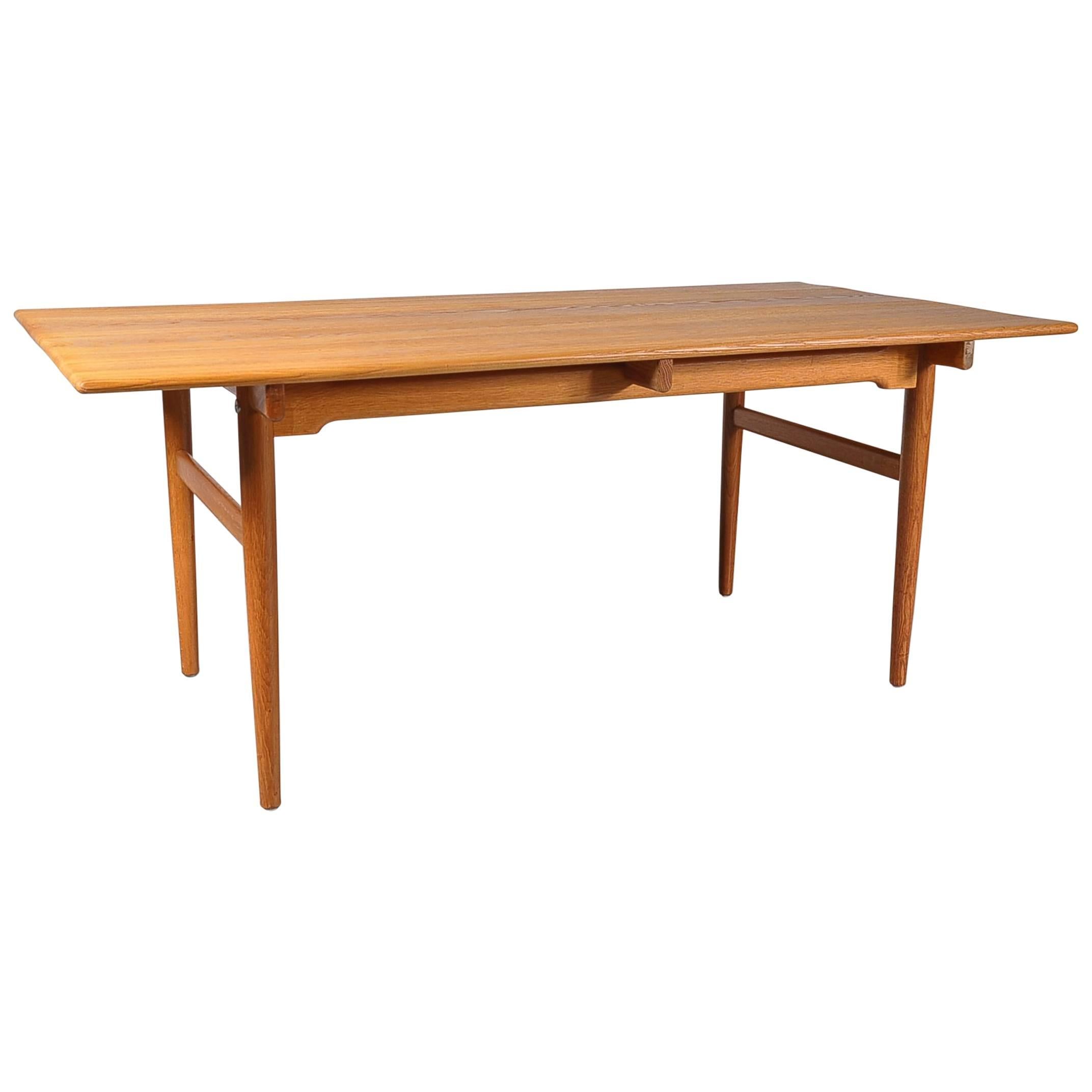 Hans J. Wegner Oak Dining Table for Andreas Tuck in Denmark, 1950