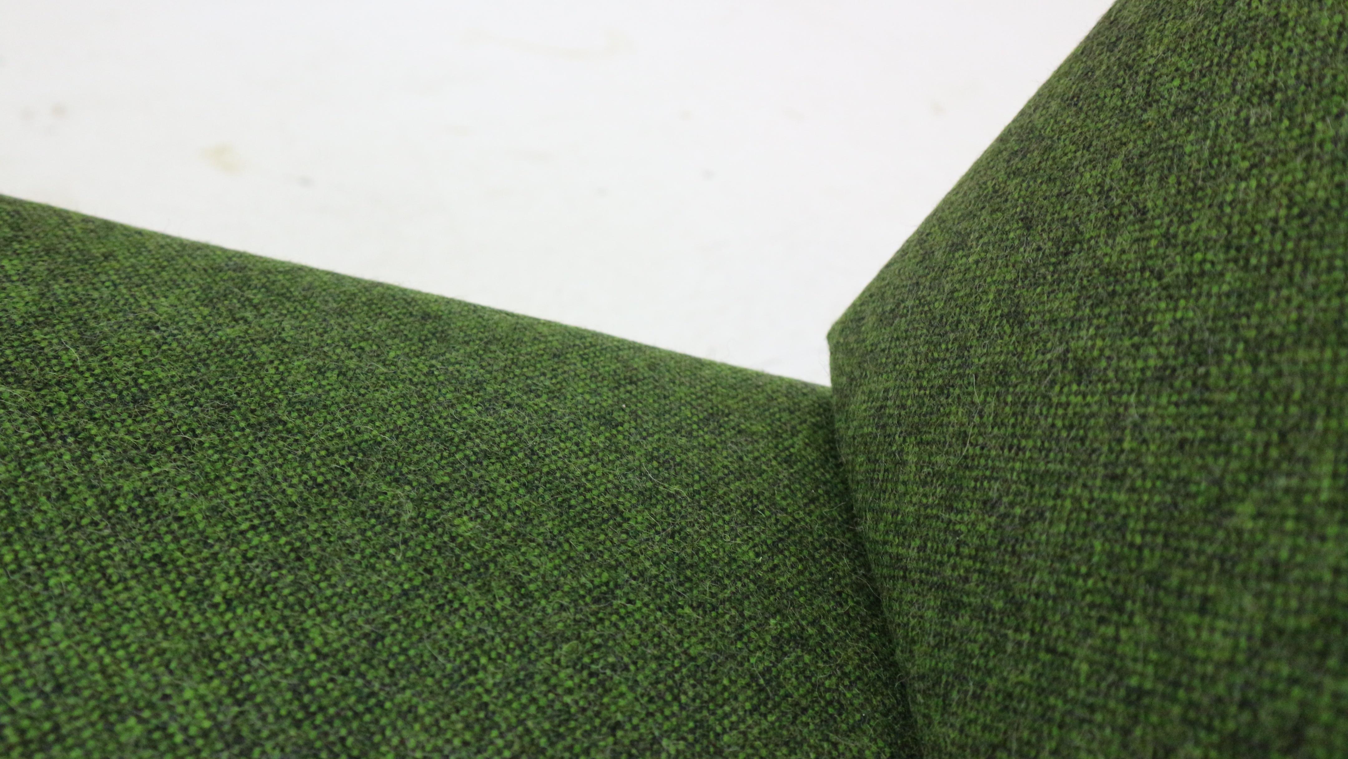 Hans J. Wegner Oak & Green New Reupholstery Lounge/Armchair 