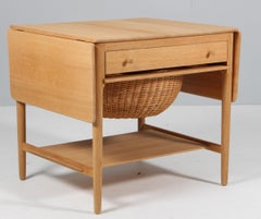 Hans J. Wegner Oak Sewing Table Model AT-33 by Andreas Tuck, Denmark, 1960s