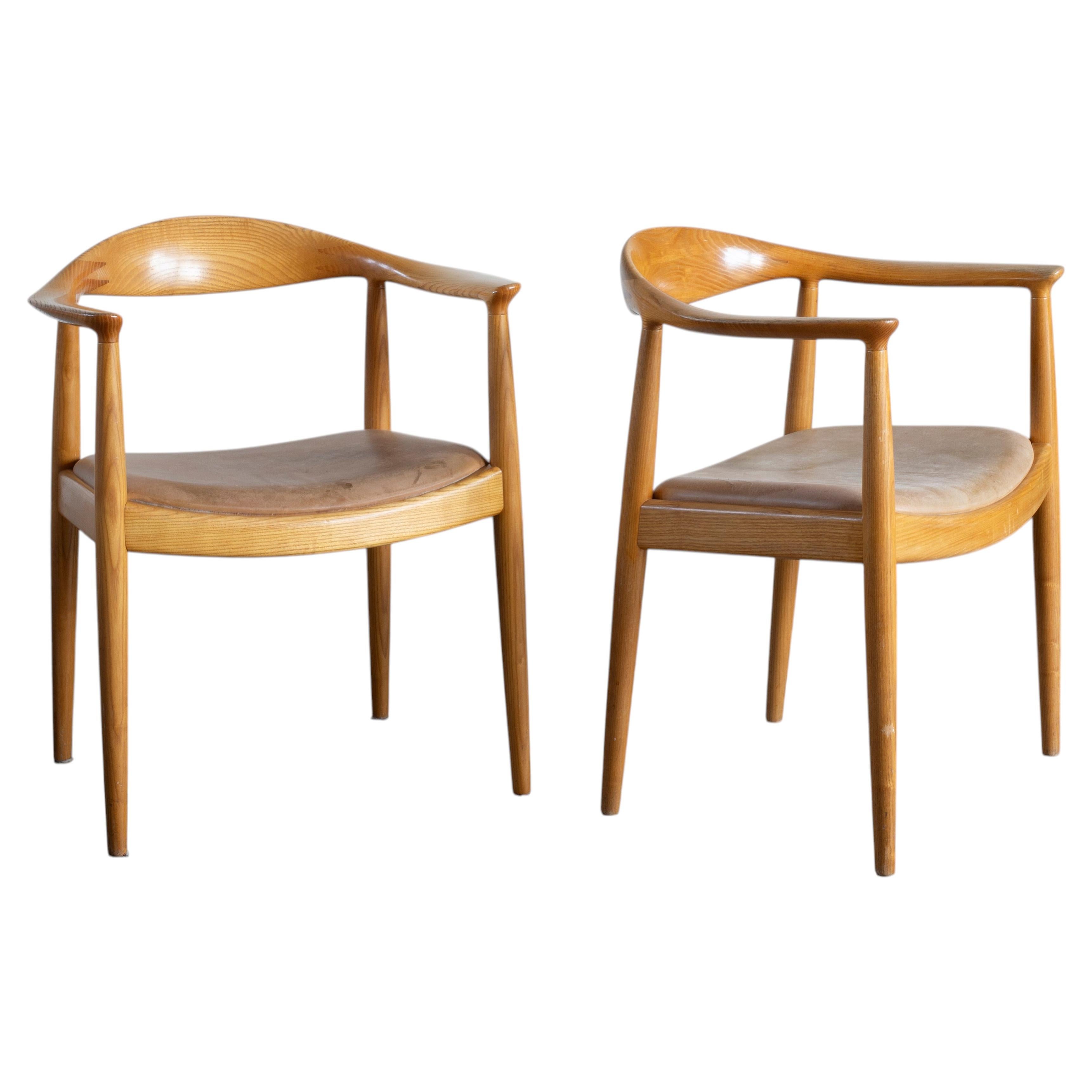Hans J. Wegner: par de sillones «The Chair» para Johannes Hansen