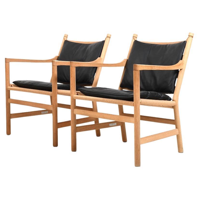 Hans J. Wegner Pair of CH-44 Easychairs For Sale