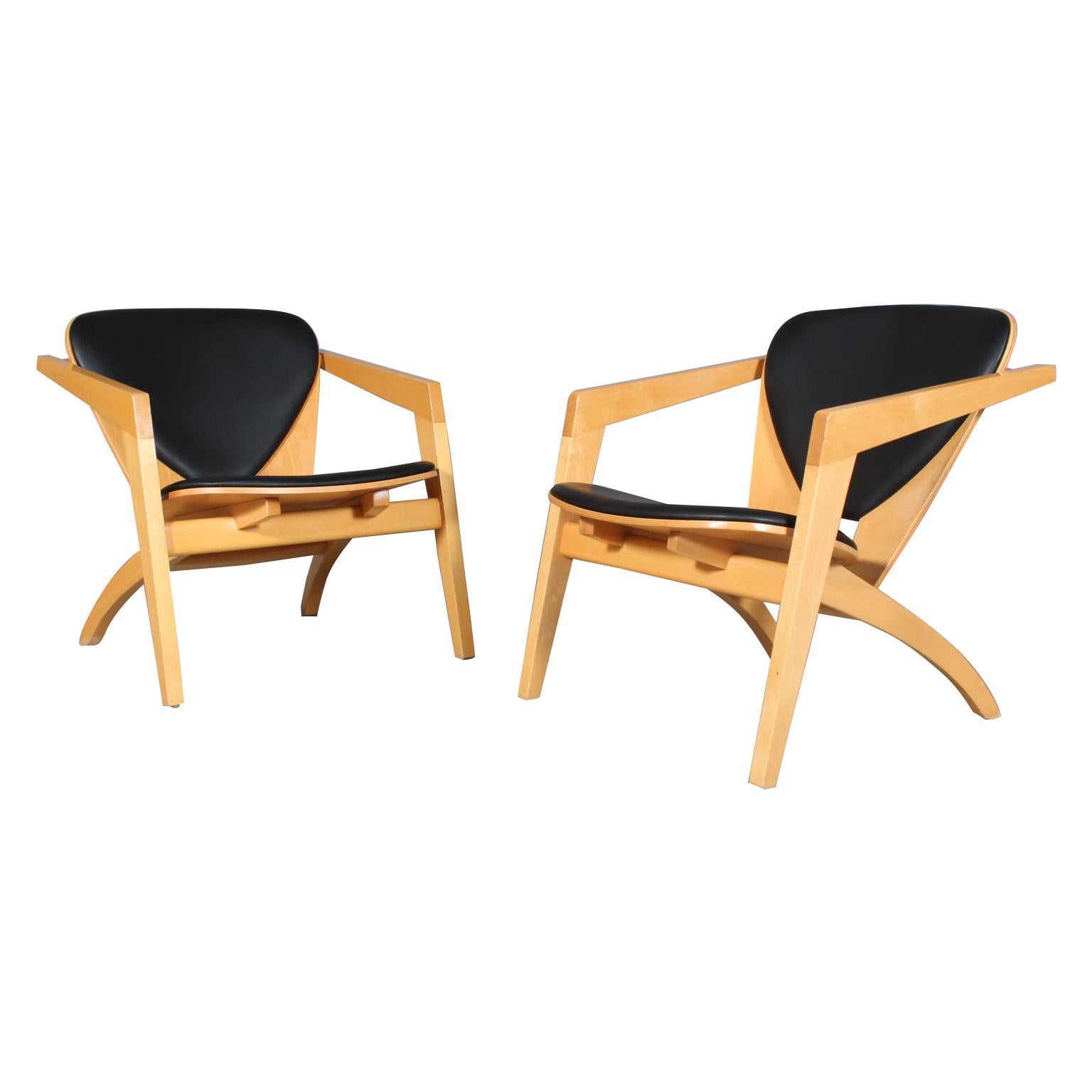 Hans J. Wegner Pair of Lounge Chairs