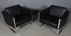 Hans J. Wegner Pair of Lounge Chairs, Model JH-101