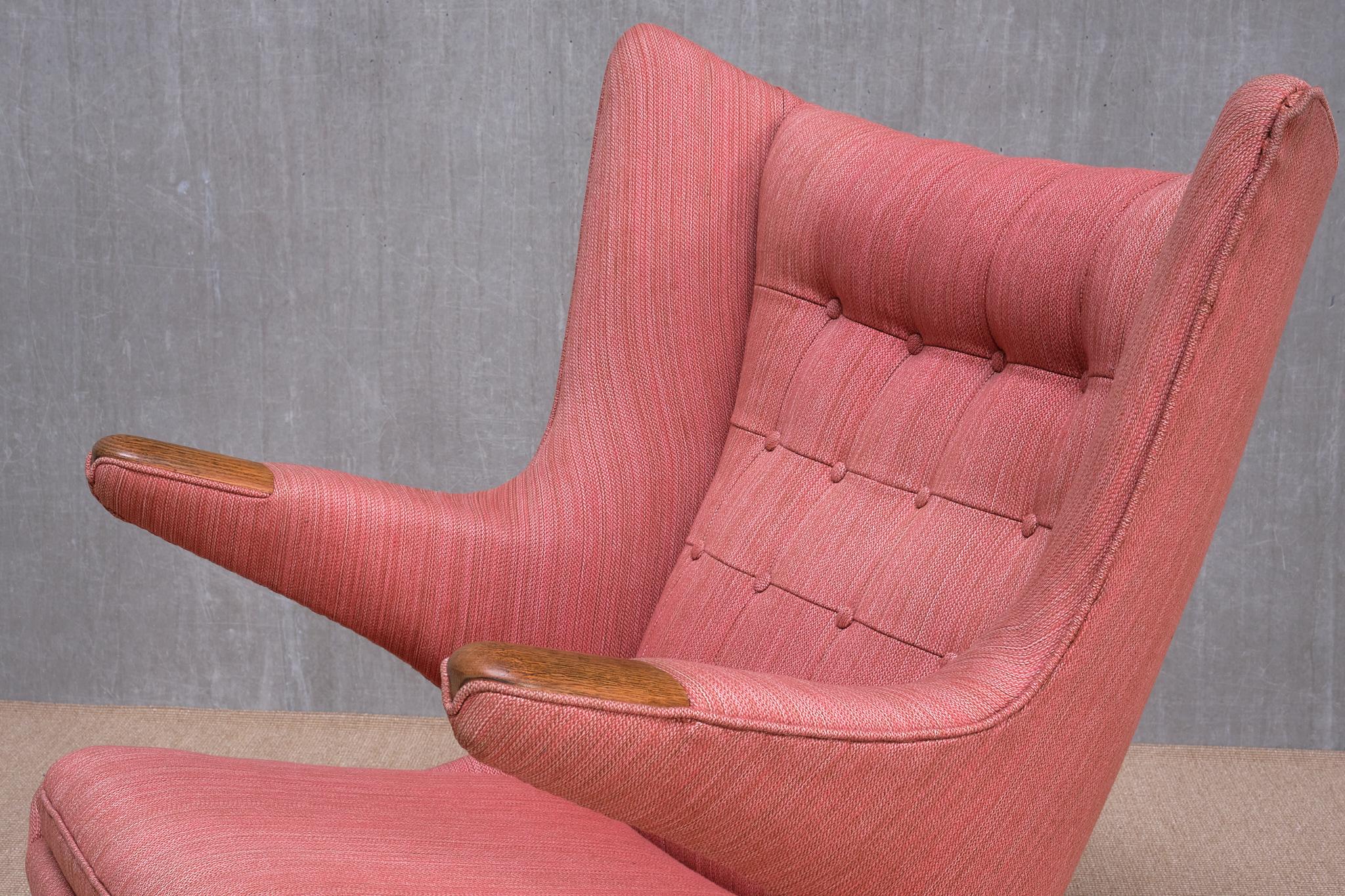 Fabric Hans J. Wegner 'Papa Bear' Armchair, A.P. Stolen, Denmark, 1963 For Sale