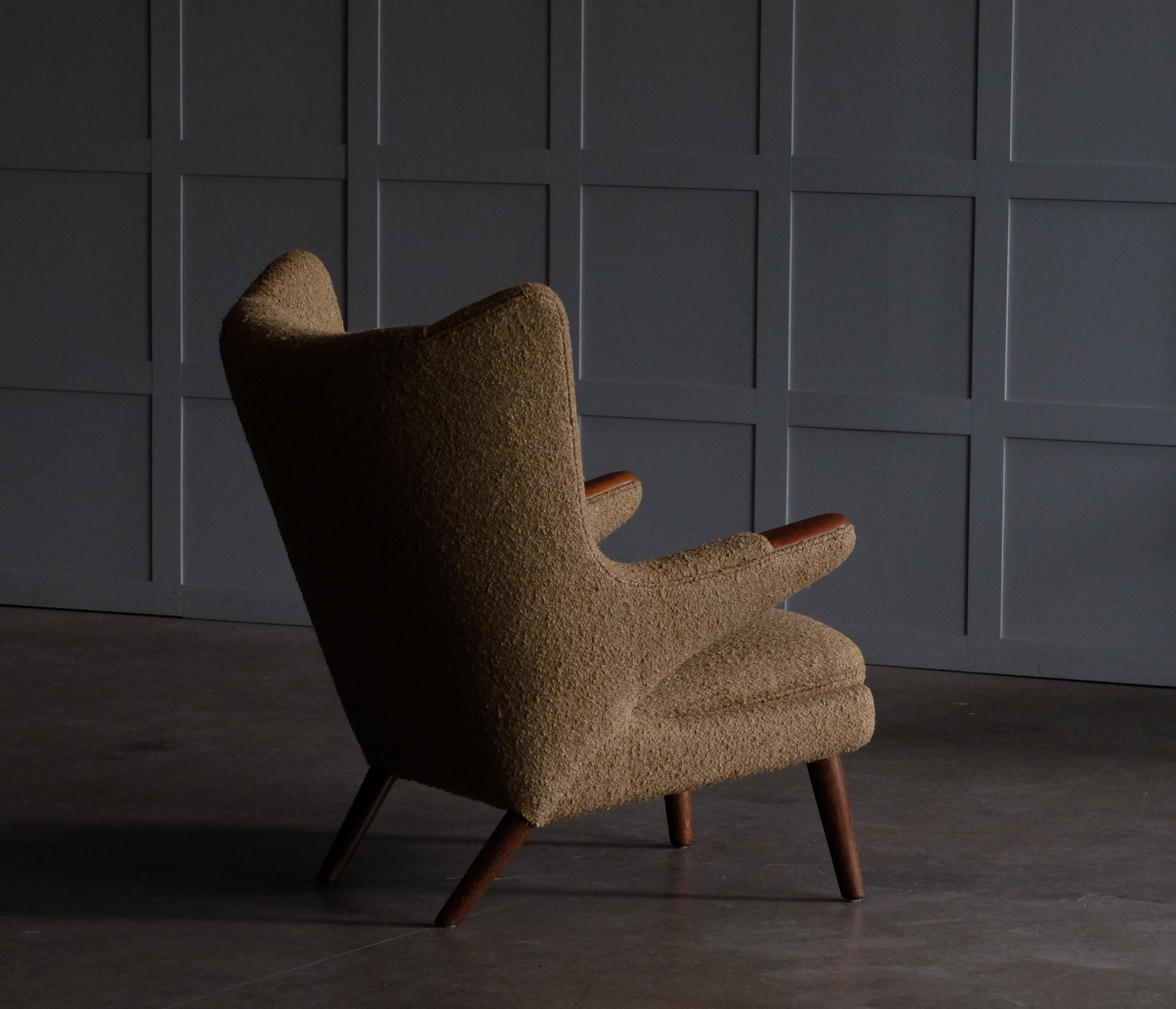 Scandinavian Modern Hans J. Wegner Papa Bear Chair, 1960s For Sale