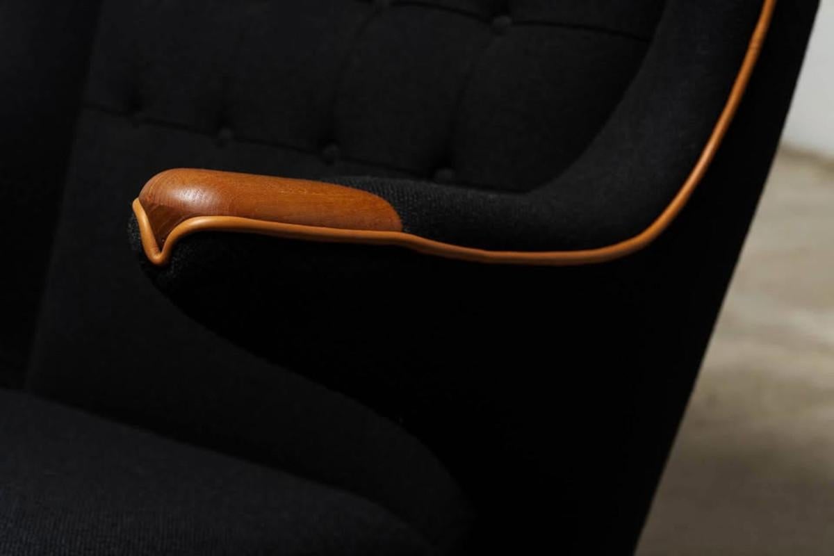 Sedia Hans J. Wegner AP19 Papa Bear e ottomana AP29 per A.P. Rubato in vendita 2