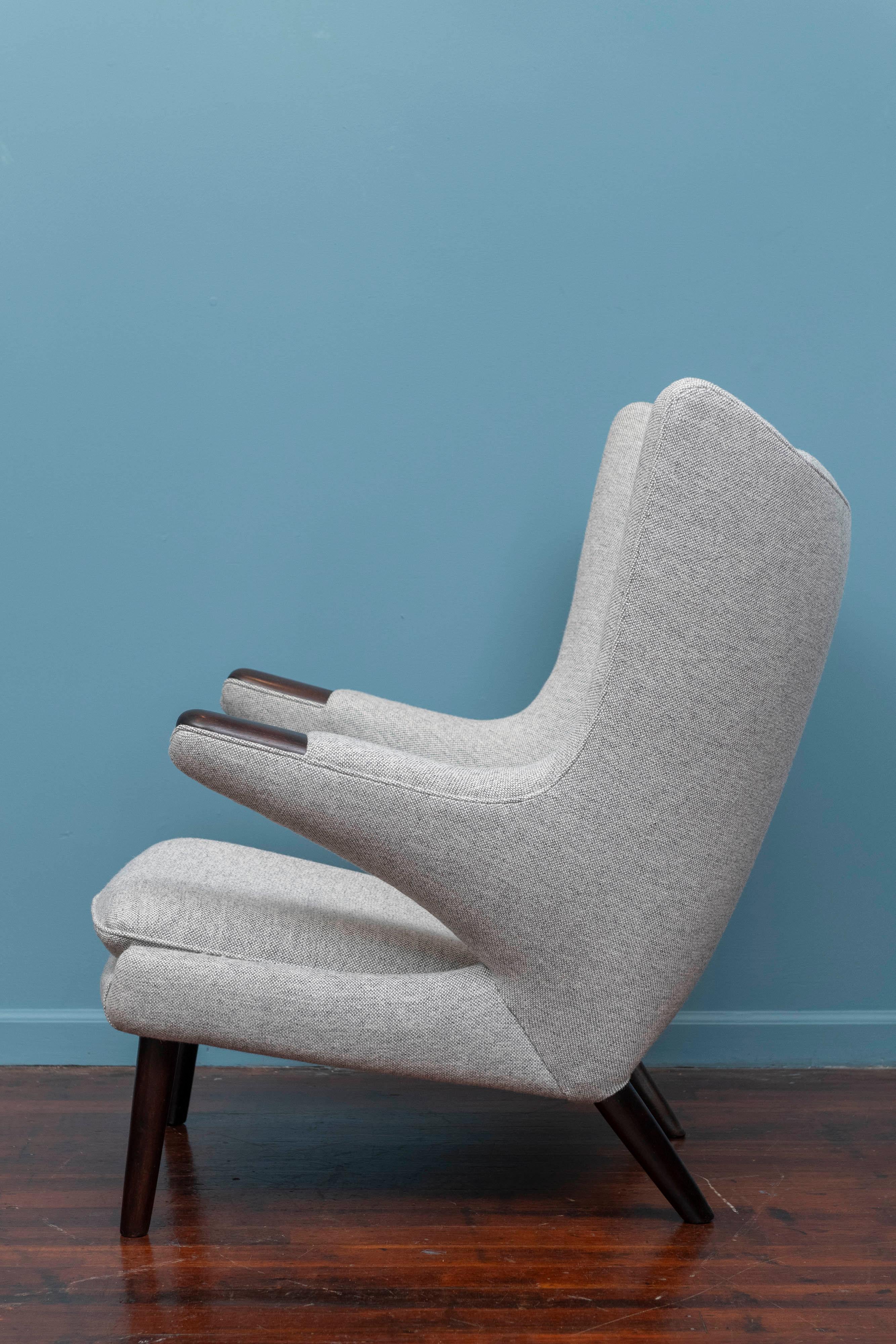 Upholstery Hans J. Wegner Papa Bear Chair for AP Stolen For Sale