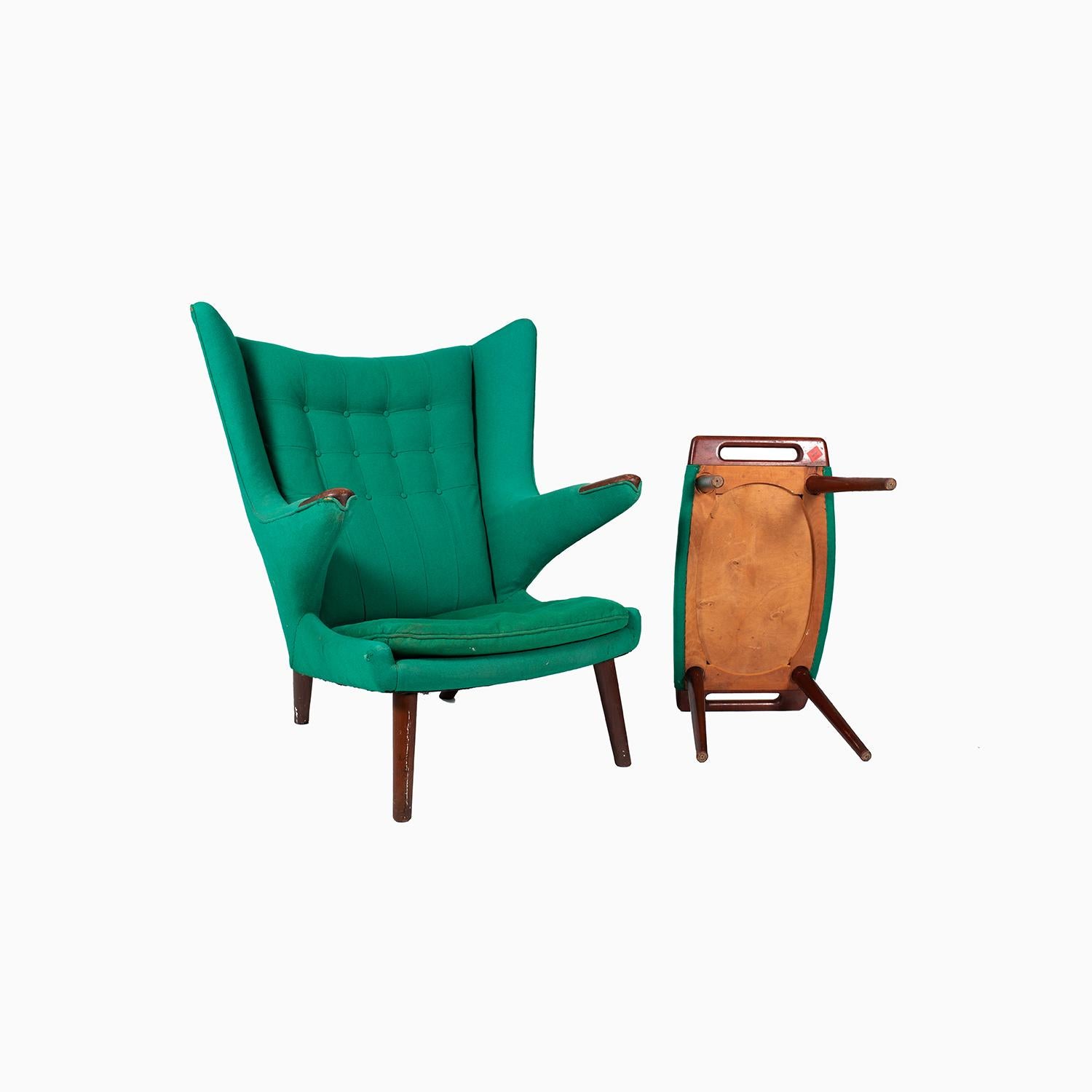 Upholstery Hans J. Wegner Papa Bear Lounge & Ottoman