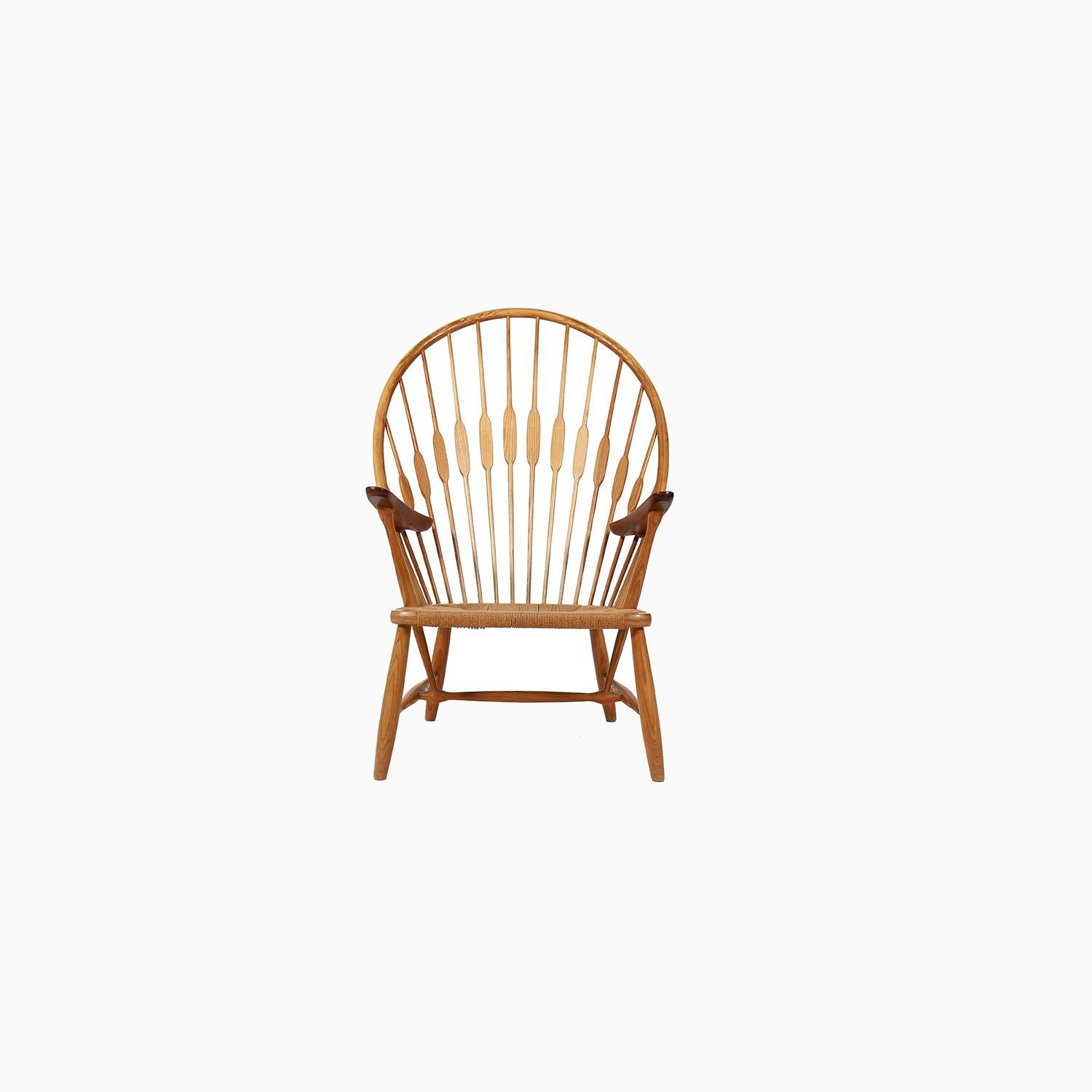Scandinavian Modern Hans J. Wegner Peacock Lounge Chair For Sale