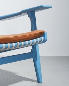 Hans J. Wegner PP129 Sedia Web Per PP Mobler in blu