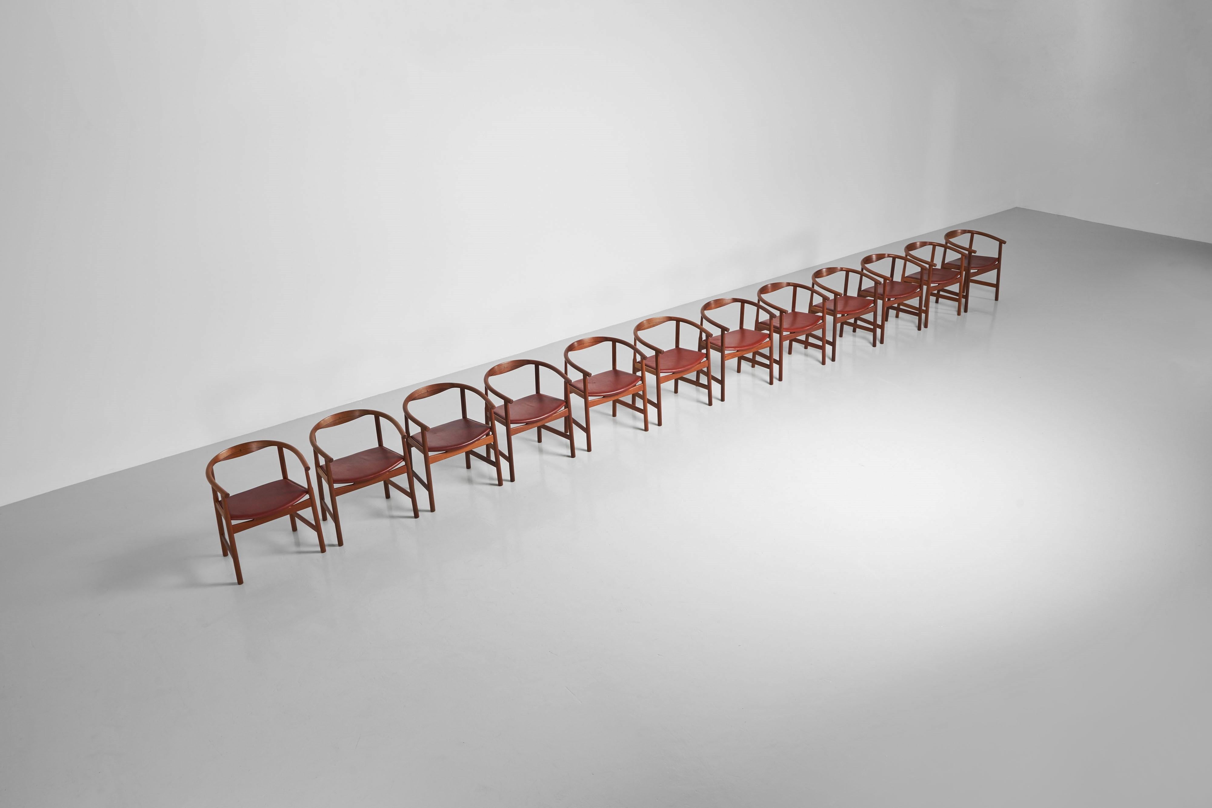 Milieu du XXe siècle Hans J Wegner PP203 chaises de salle à manger PP Mobler Danemark 1969 en vente