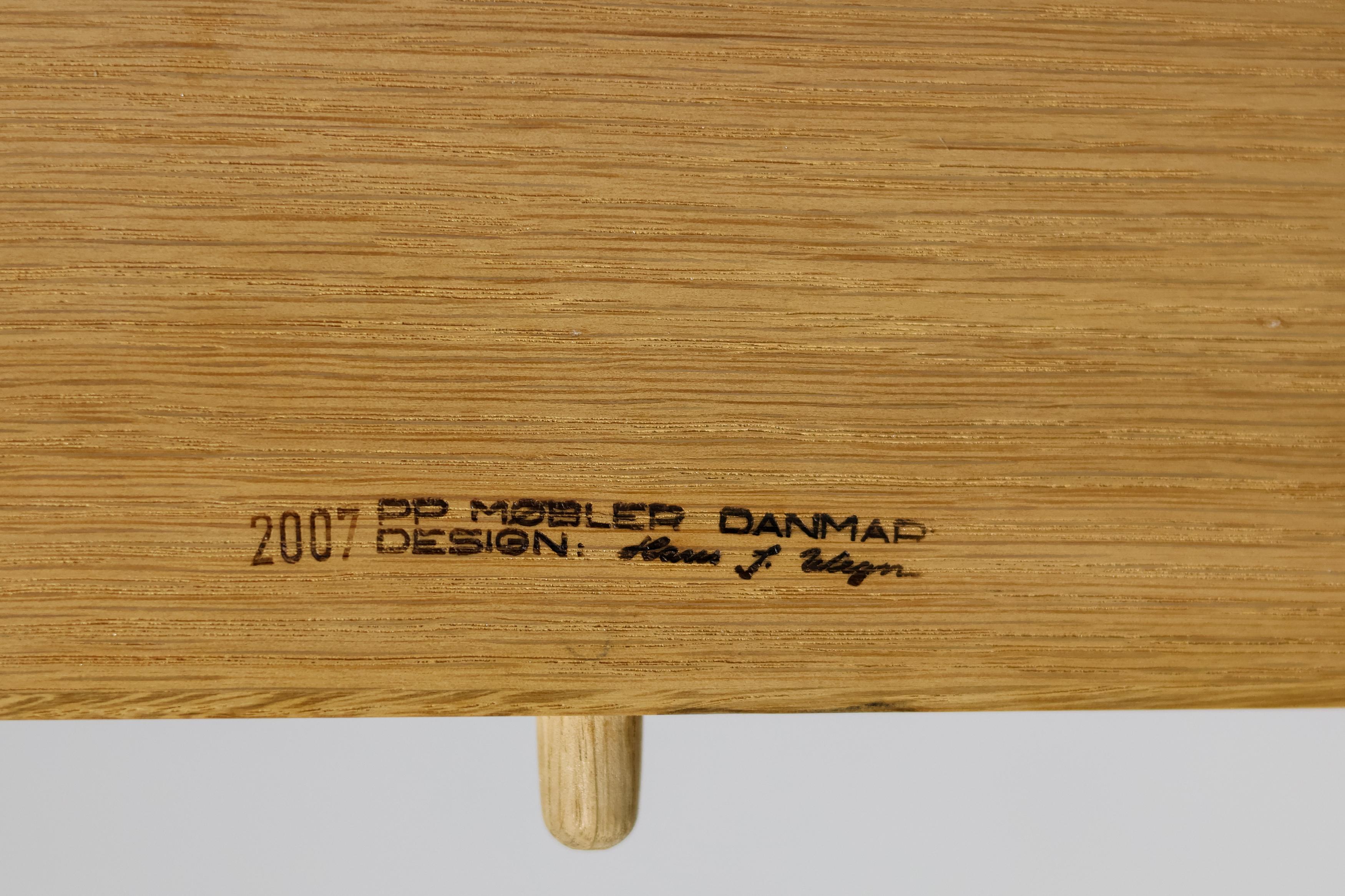 Hans J. Wegner PP75 Dining Table in Oak with Eleven Oak CH36 Dining Chairs For Sale 5