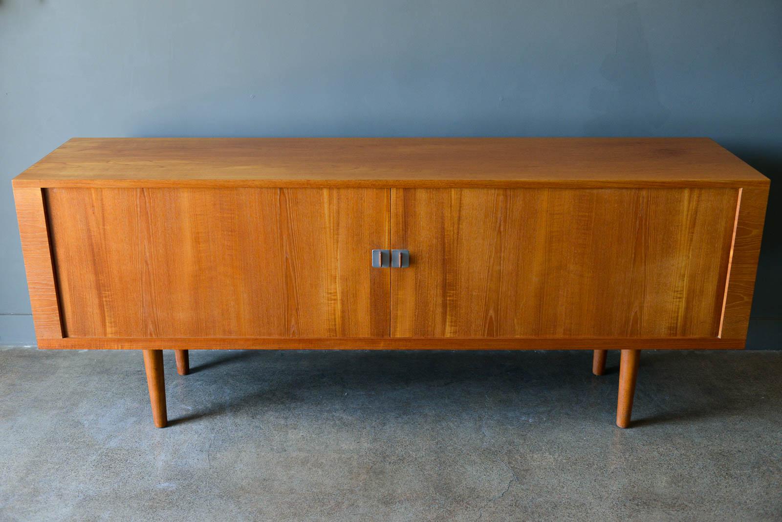 Danish Hans J. Wegner 'President' Tambour Door Credenza, ca. 1960