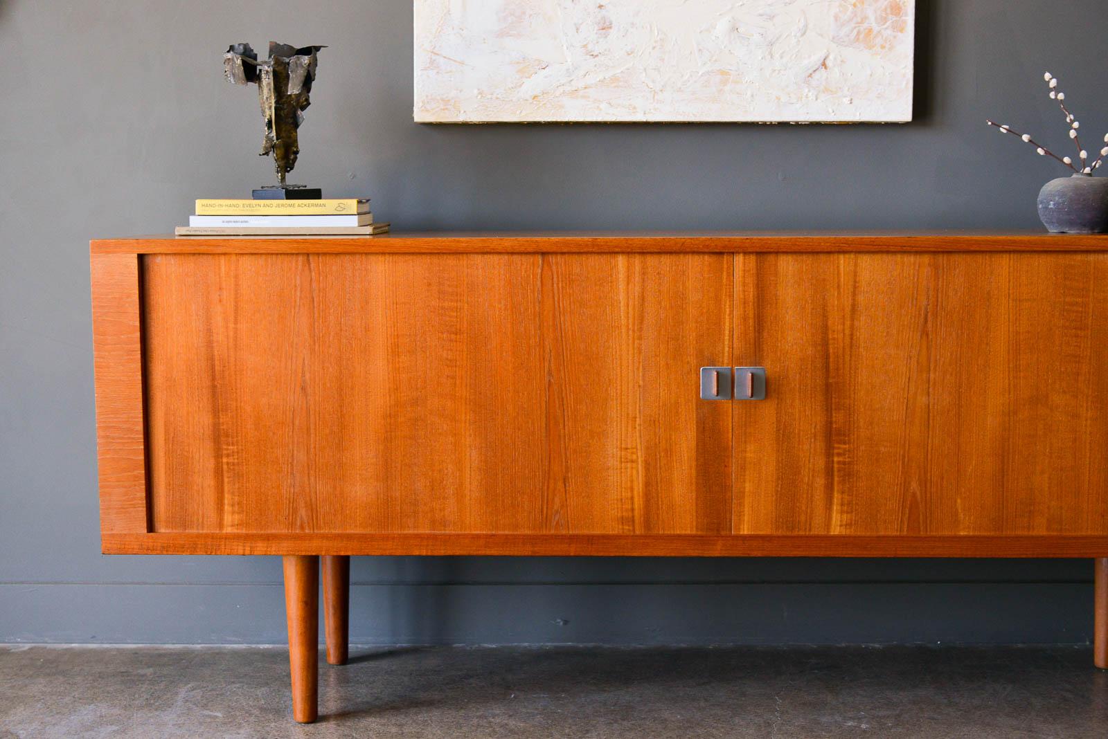 Teak Hans J. Wegner 'President' Tambour Door Credenza, ca. 1960