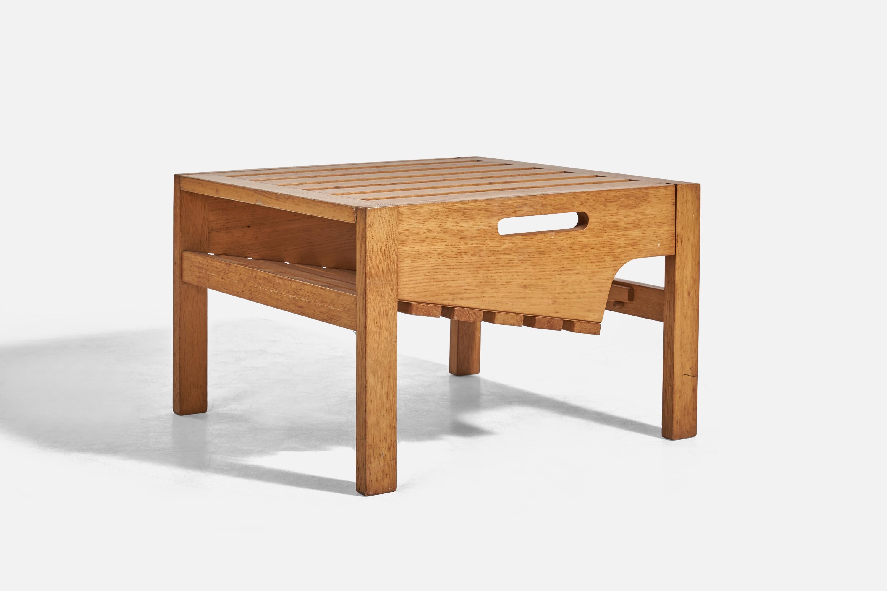 Hans J. Wegner, Loungesessel oder Hocker aus massiver Eiche, GETAMA, Dänemark, 1960er Jahre (Dänisch) im Angebot