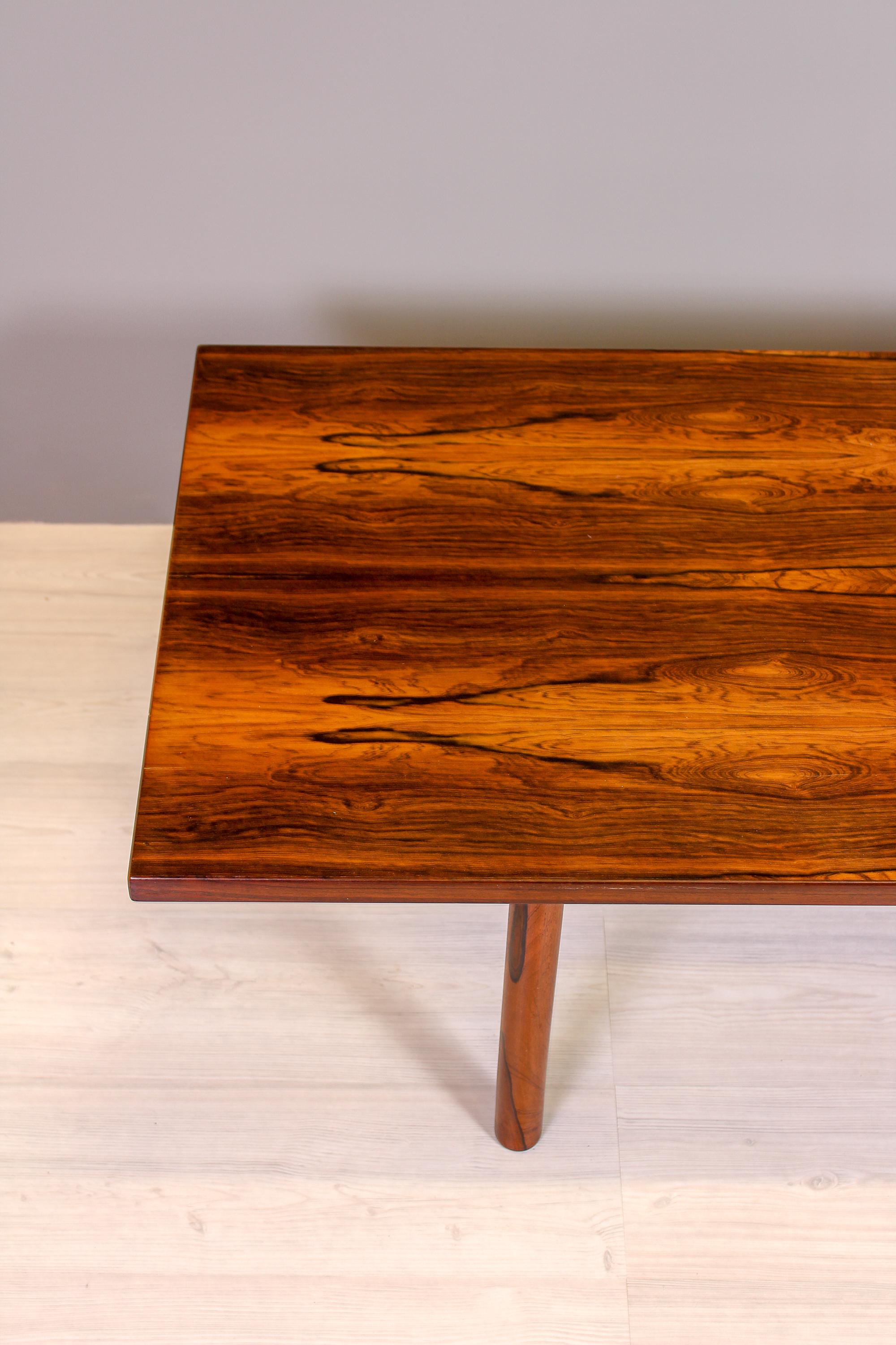 Danish Hans J Wegner Rosewood Coffee Table by Andreas Tuck, 1950s For Sale