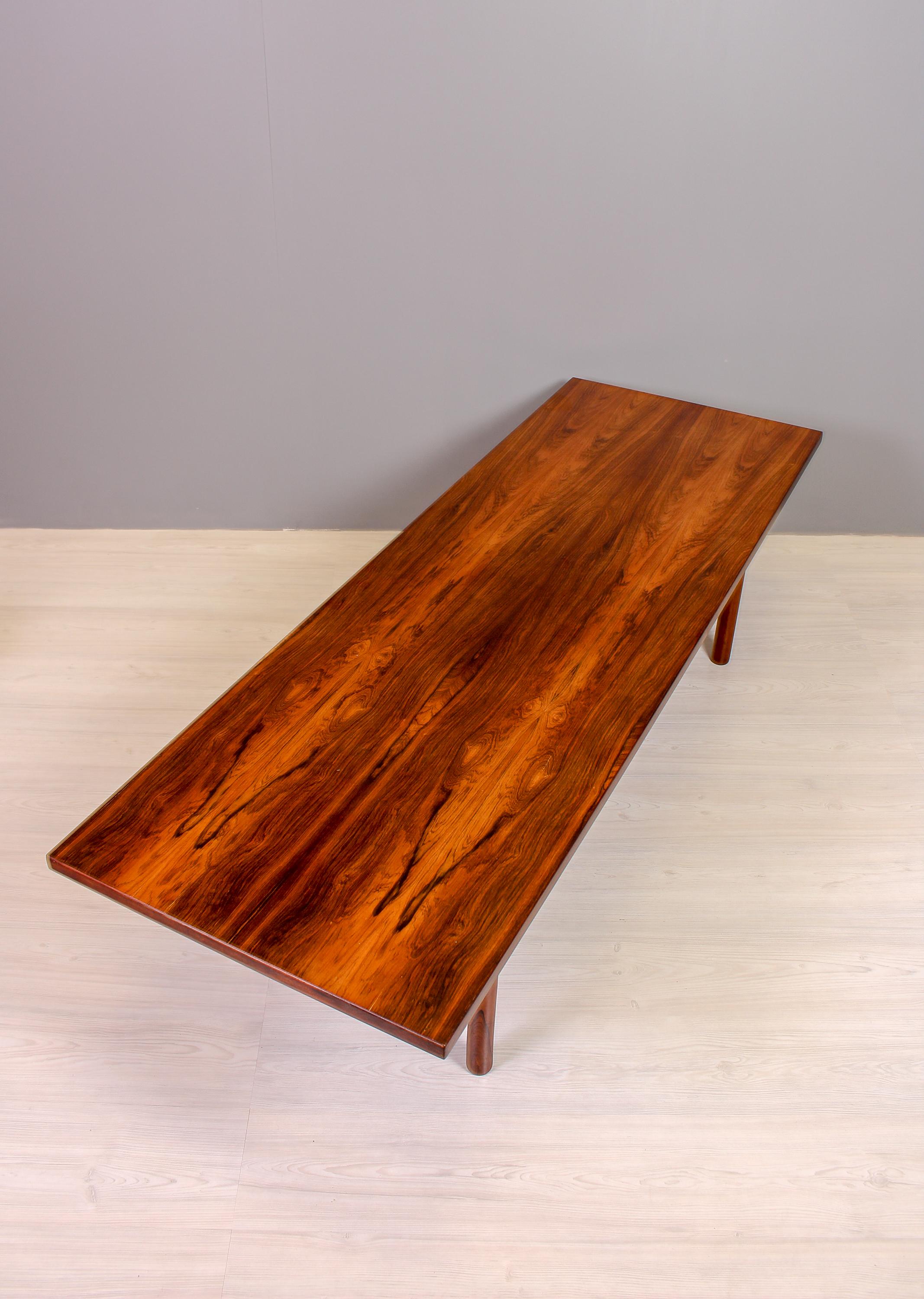 Hans J Wegner Rosewood Coffee Table by Andreas Tuck, 1950s For Sale 1