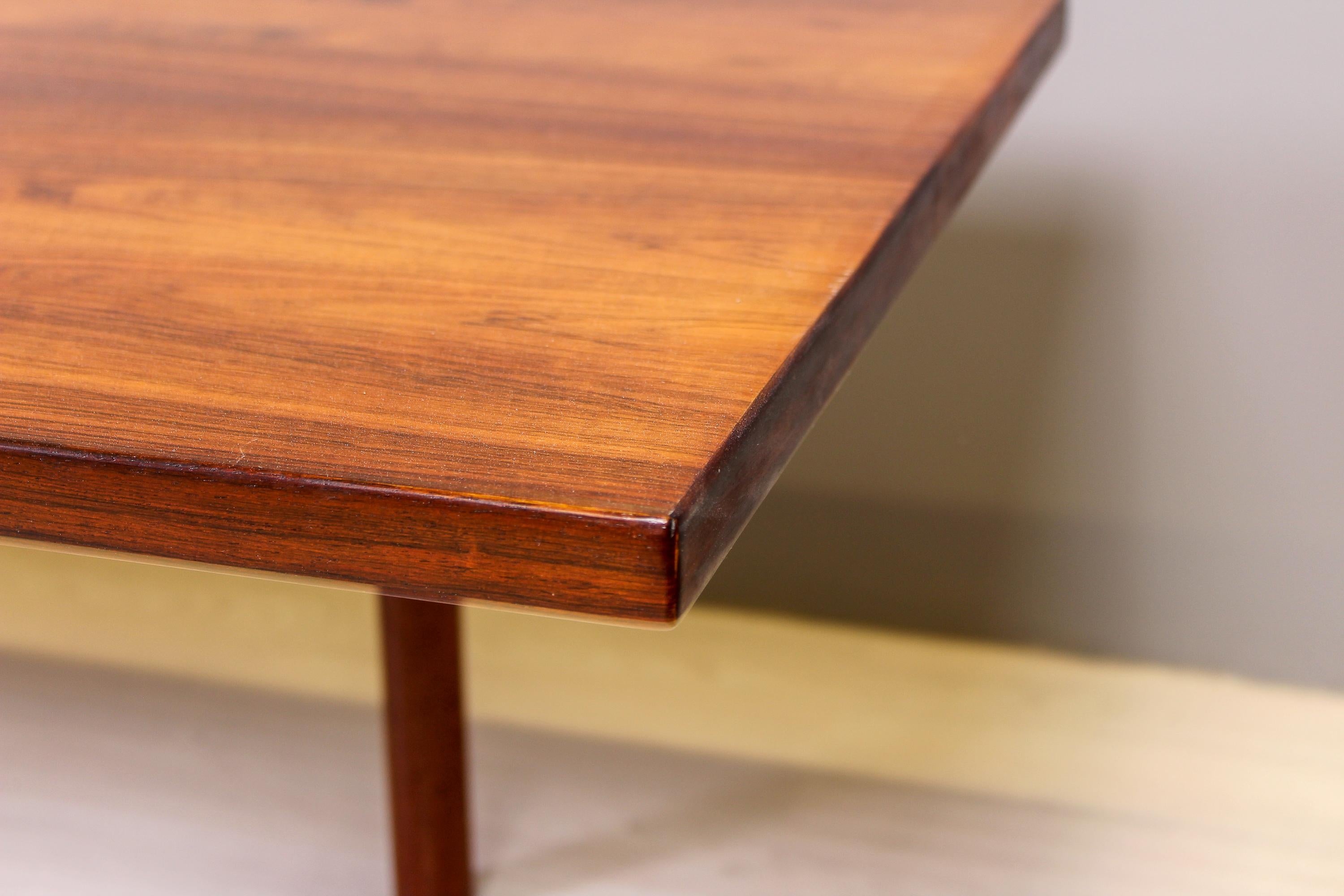 Hans J Wegner Rosewood Coffee Table by Andreas Tuck, 1950s For Sale 2
