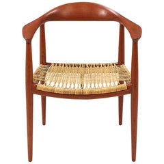 Hans J. Wegner “Round” Caned Armchair for Johannes Hansen